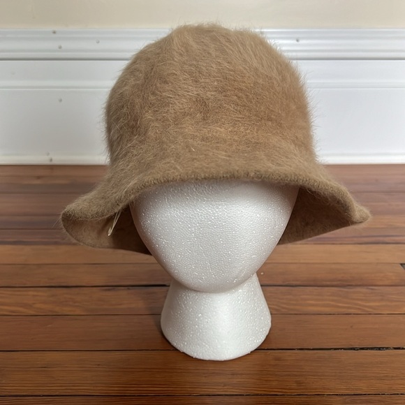 Vintage Normandy French Winter Hat Tan Rabbit Hair - Picture 1 of 8